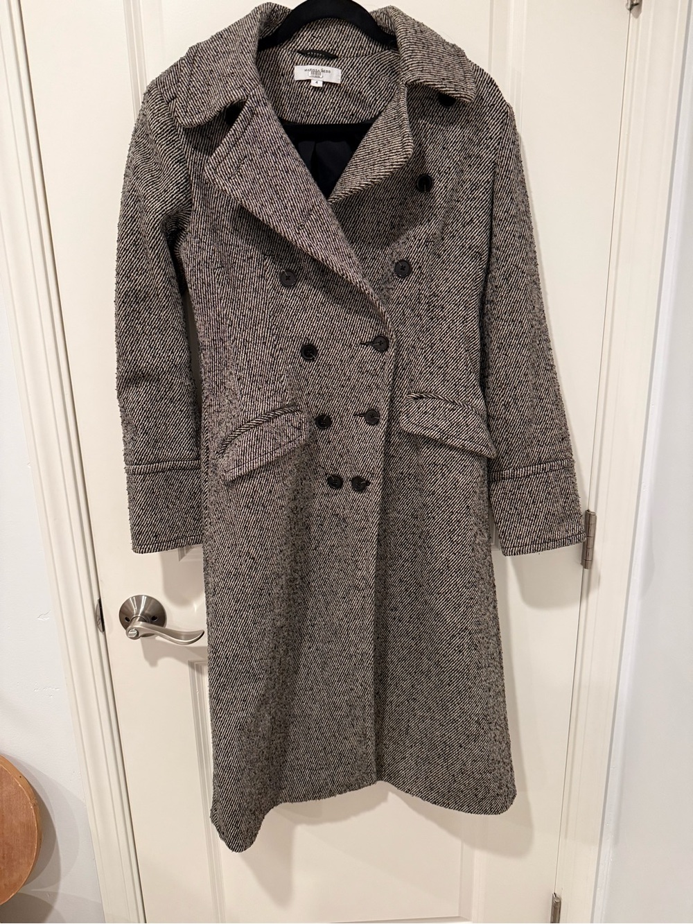 Marissa Webb double breasted tweed coat size 4